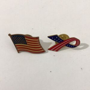 Vintage Patriotic American Flag Lapel Pins/Tie Pins Excellent Condition